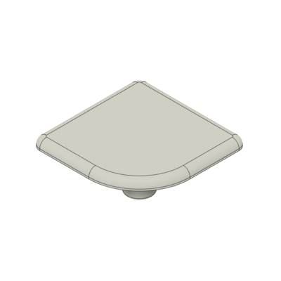 MODULAR SOLUTIONS POLYAMIDE PART&lt;br&gt;END CAP 32MM X 32MM ROUND CORNER LIGHT GRAY